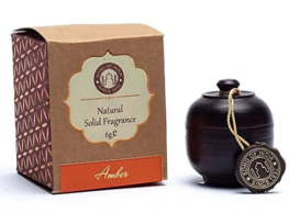 Geurcrème Amber in rozenhout potje Geurcrème Amber in rozenhout potje