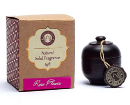 Geurcrème Rose Flower in rozenhout potje Geurcrème Rose Flower in rozenhout potje