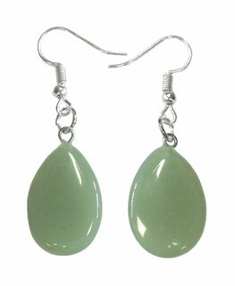 Oorbellen Groene Aventurijn druppel Oorbellen Groene Aventurijn druppel
