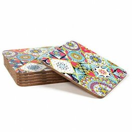 Oriental onderzetters rond set van 6