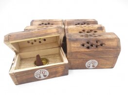Wierookdoosje kegels Levensboom/Tree of life Wierookdoosje kegels Levensboom/Tree of life
