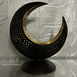 Theelichthouder maan bruin Theelichthouder maan bruin