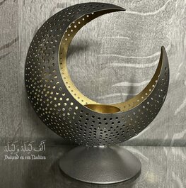 Theelichthouder maan zilver Theelichthouder maan zilver