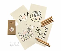 Set kleurpotloodjes en kleurplaatjes Set kleurpotloodjes en kleurplaatjes